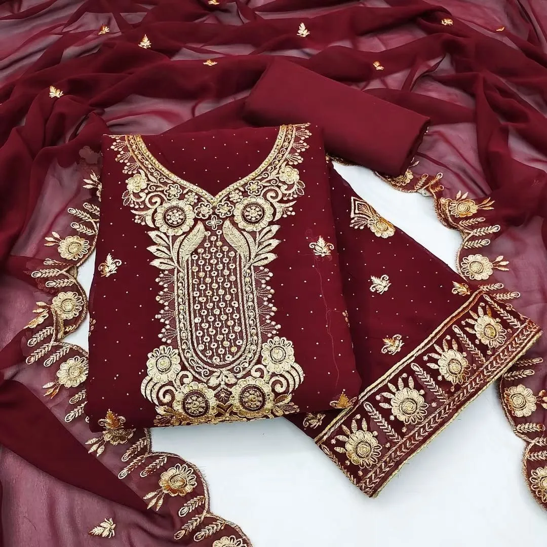 Georgette Embroidery Four Piece
