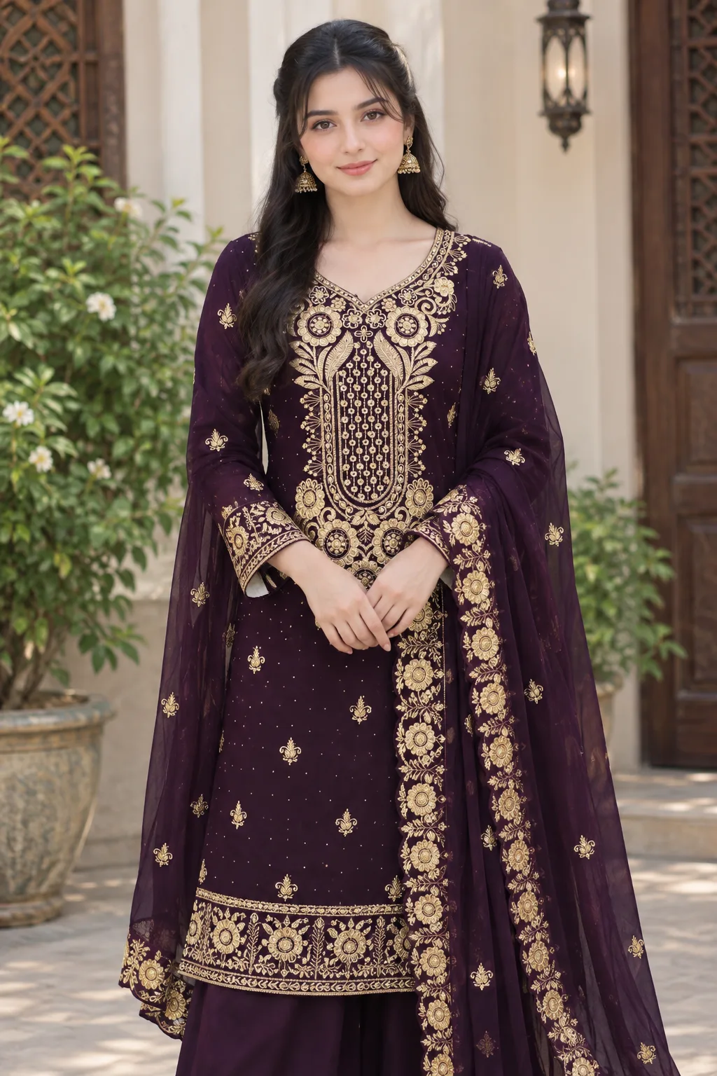 Georgette Embroidery Four Piece