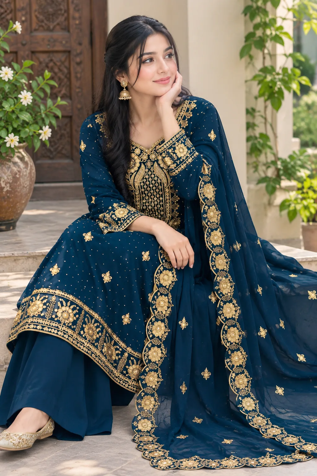 Georgette Embroidery Four Piece
