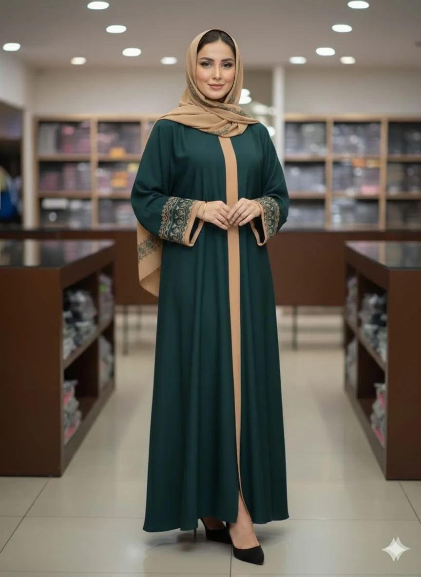 Sneha Embroidery Borka with Hijab
